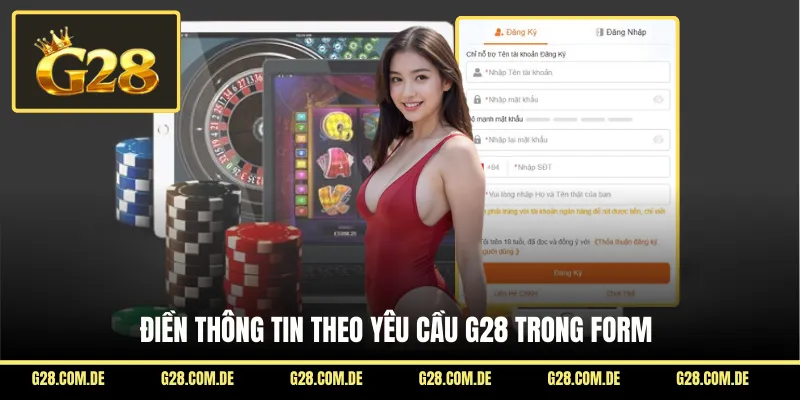 Điền thông tin theo yêu cầu G28 trong form